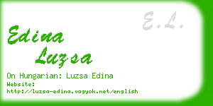 edina luzsa business card